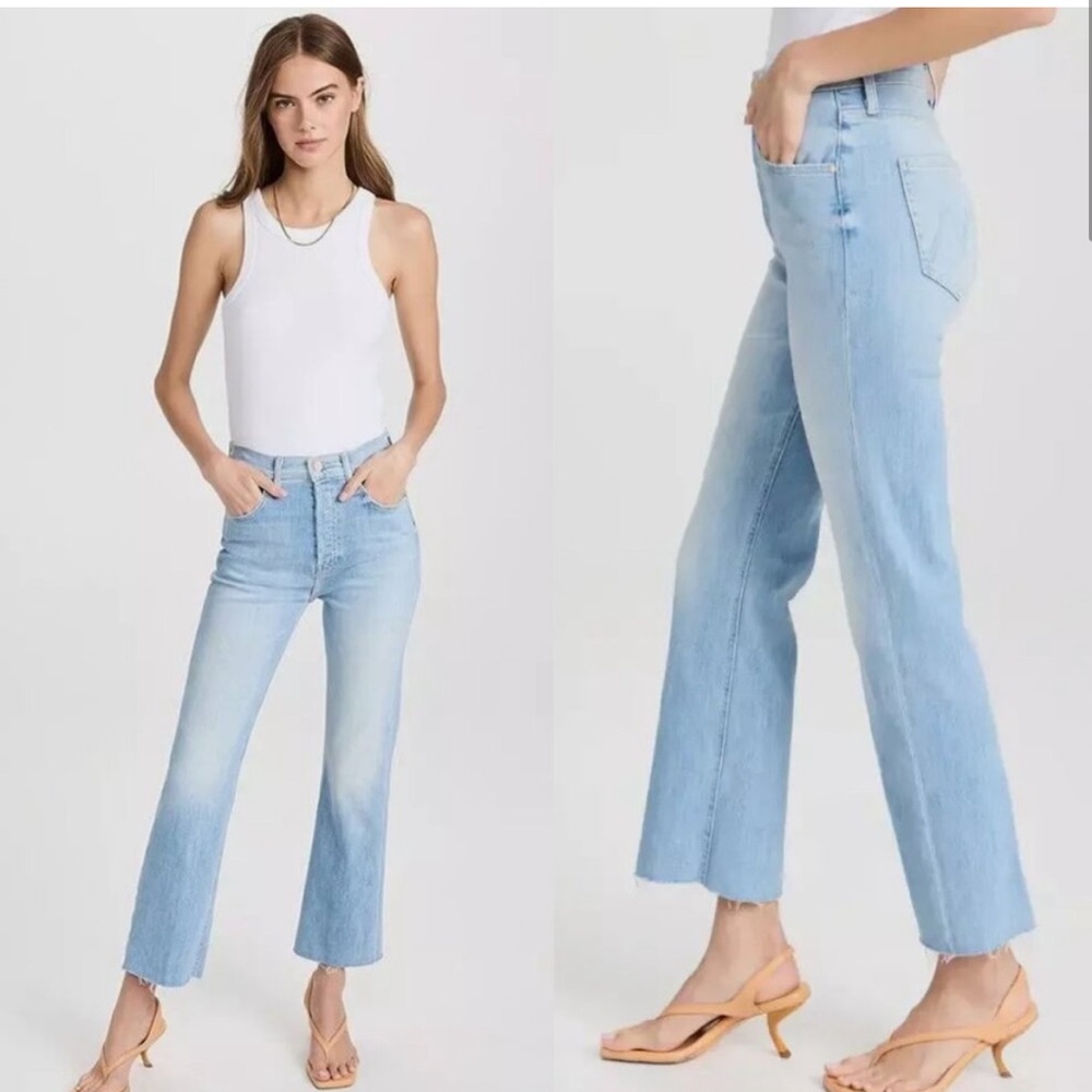MOTHER • The Tripper Button Fly Ankle Fray
Jean in Island Time, SIZE 34